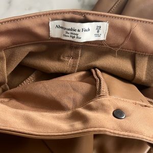 Abercrombie faux leather the skinny ultra high rise pant
